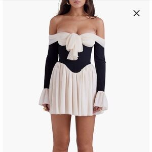 House of CB Alana Strapless Long Sleeve Minidress